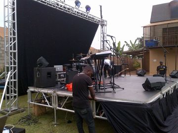 Mobile Heavy Loading Outdoor Stage Platform Adjustable Height 1.22*1.22m Assembling