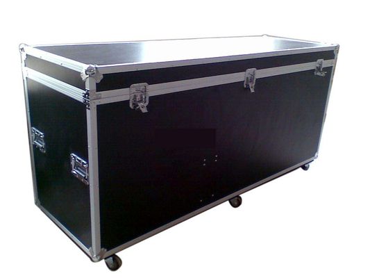 22U Heavy Duty Black Wooden Standard Rack Flight Case / Custom Aluminum Case để bảo vệ và an toàn thiết bị có giá trị